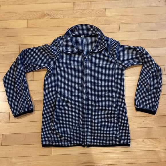 Uniqlo Houndstooth Zip Up Fleece - Picture 1 of 11